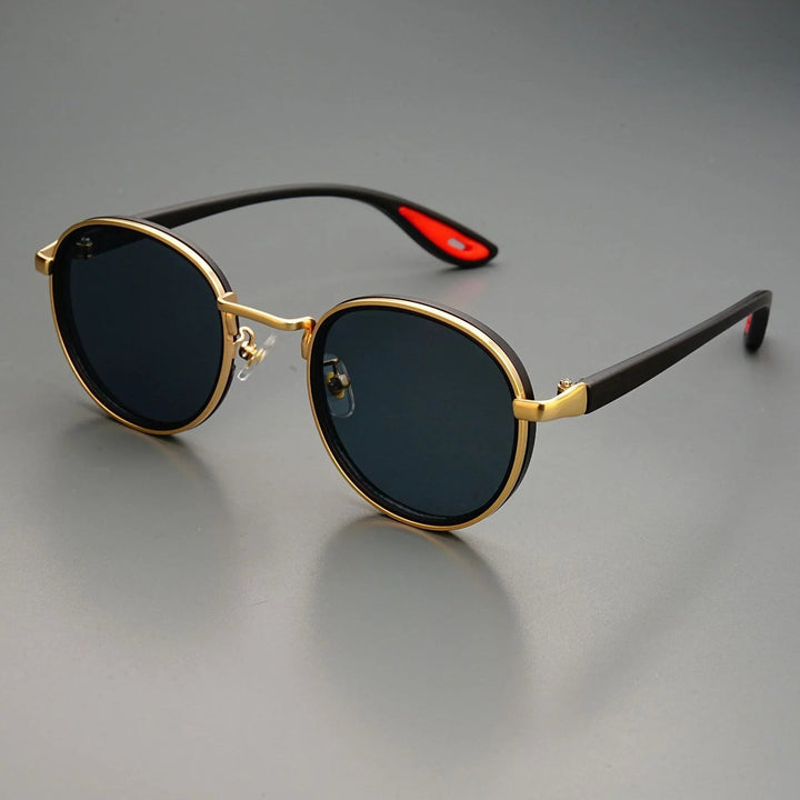 NoirGlow – Okrągłe Okulary Przeciwsłoneczne Luxe Eclipse
