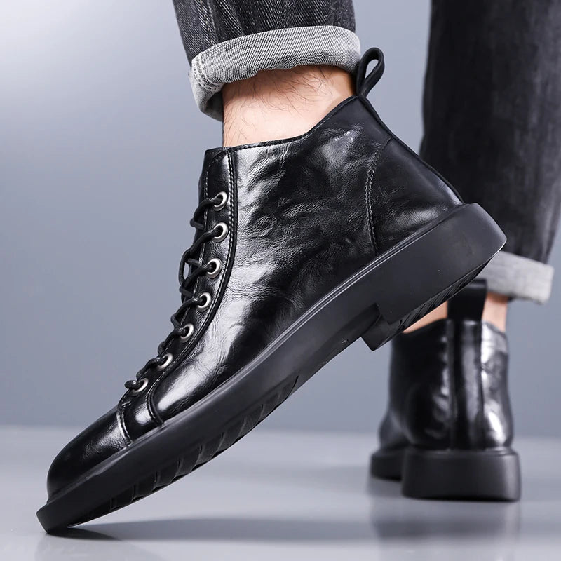 Ailton - Skórzane Buty Na Sznurowadłach