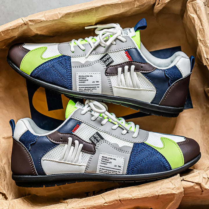 Reinders – Sznurowane Trampki w Stylu Patchworkowym