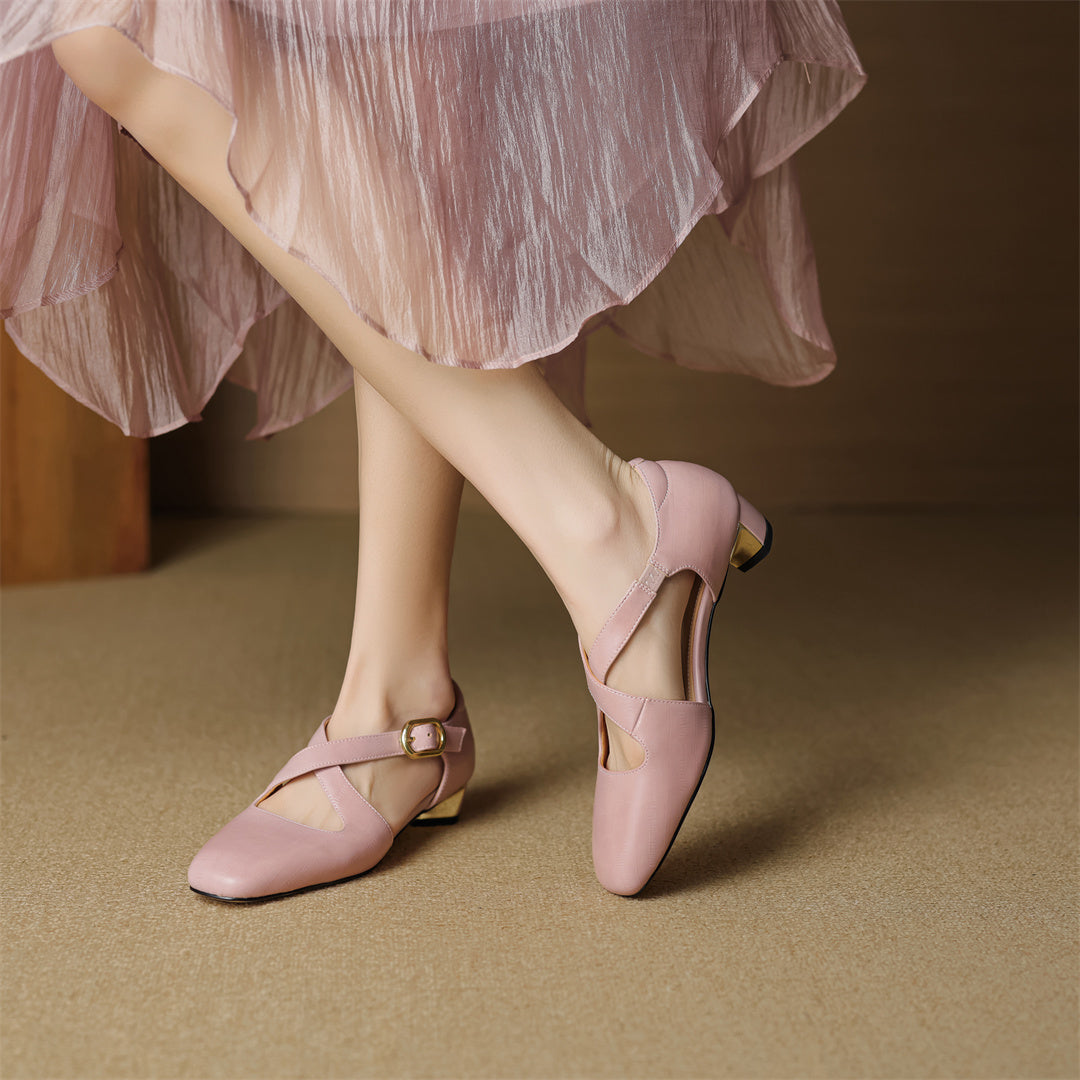 Malena – Skórzane Buty Z Krzyżującymi Się Paskami