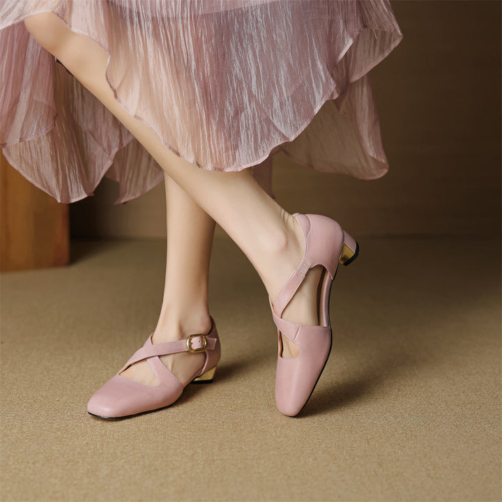 Malena – Skórzane Buty Z Krzyżującymi Się Paskami