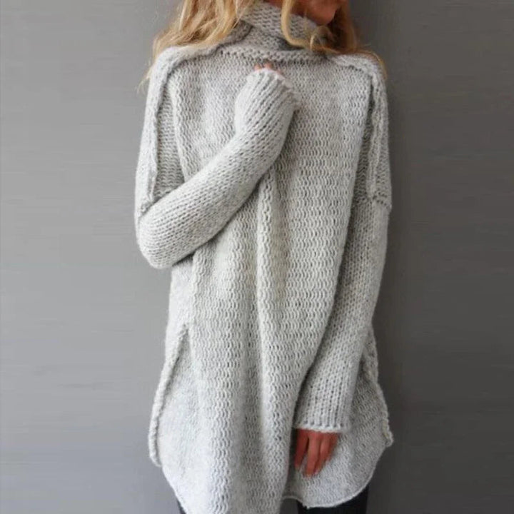 Natalie – sweter z dzianiny z golfem