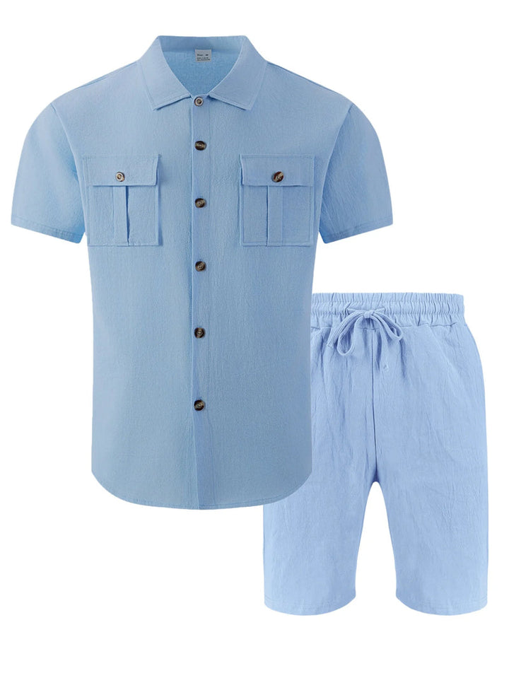 Jalo - Dwuczęściowy Zestaw Z Lnu W Stylu Casualowym