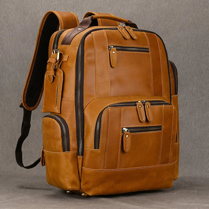 SummitCarry – Plecak Podróżny z Vintage'owej Skóry Bydlęcej