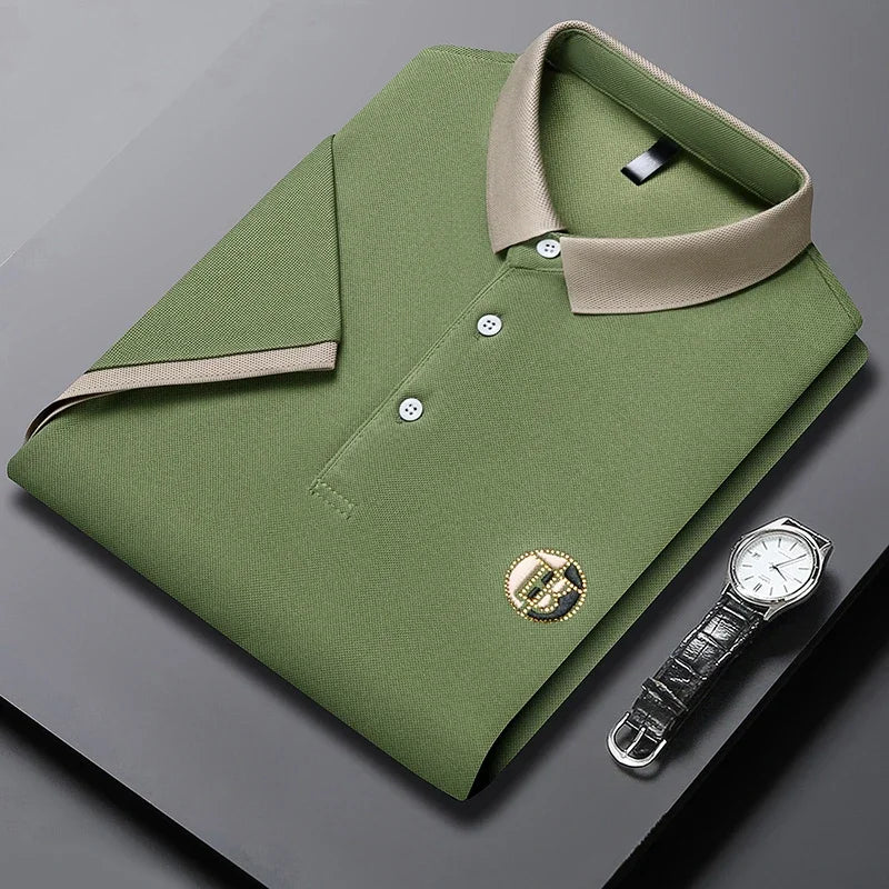Angan – Elegancka Koszulka Polo w Dwóch Odcieniach