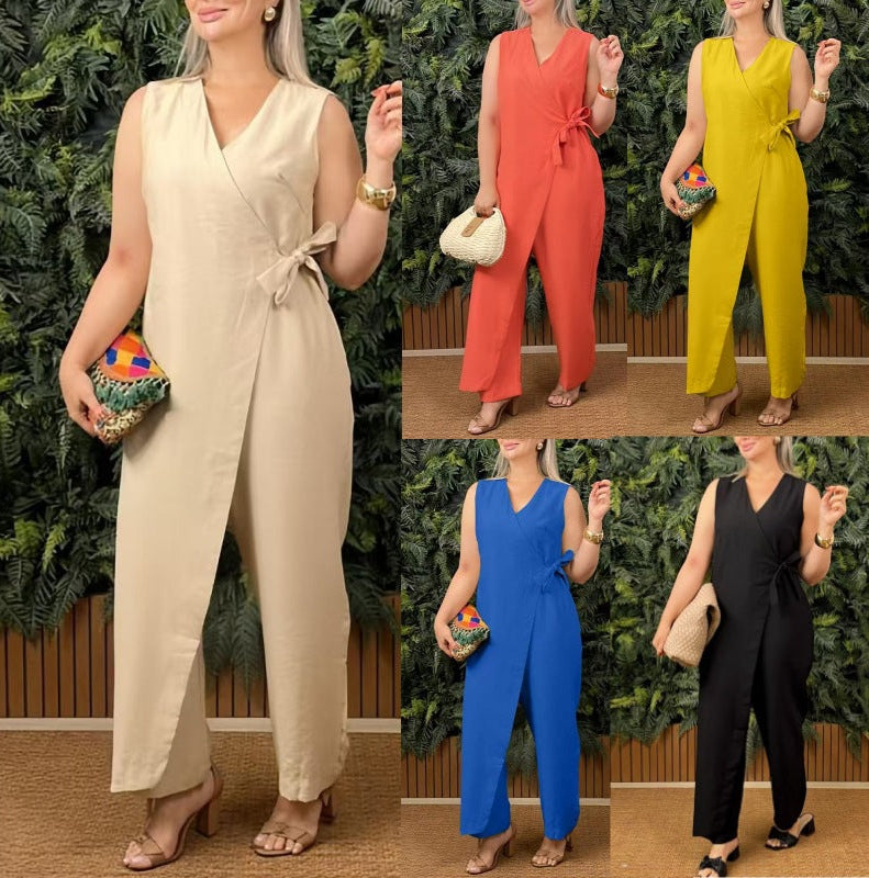 Betsy - Elegancki Kombinezon Bez rRkawów