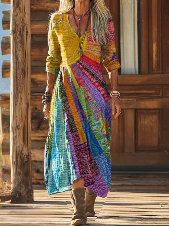 Rashmika – Elegancka Sukienka w Stylu Bohemy