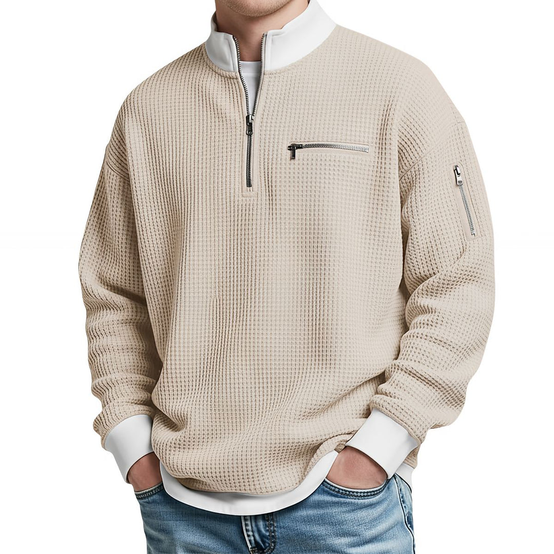 Jose - Elegancki Sweter Dzianinowy Z Półzamkiem