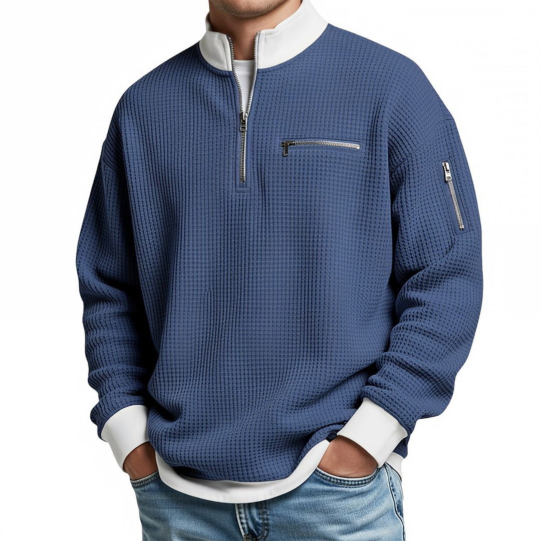 Jose - Elegancki Sweter Dzianinowy Z Półzamkiem