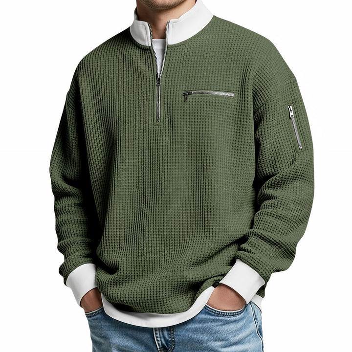 Jose - Elegancki Sweter Dzianinowy Z Półzamkiem