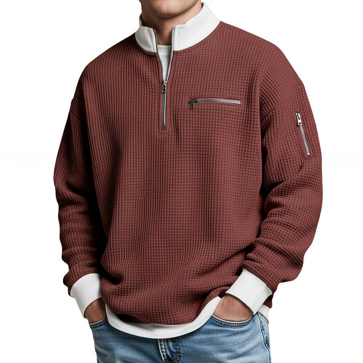 Jose - Elegancki Sweter Dzianinowy Z Półzamkiem