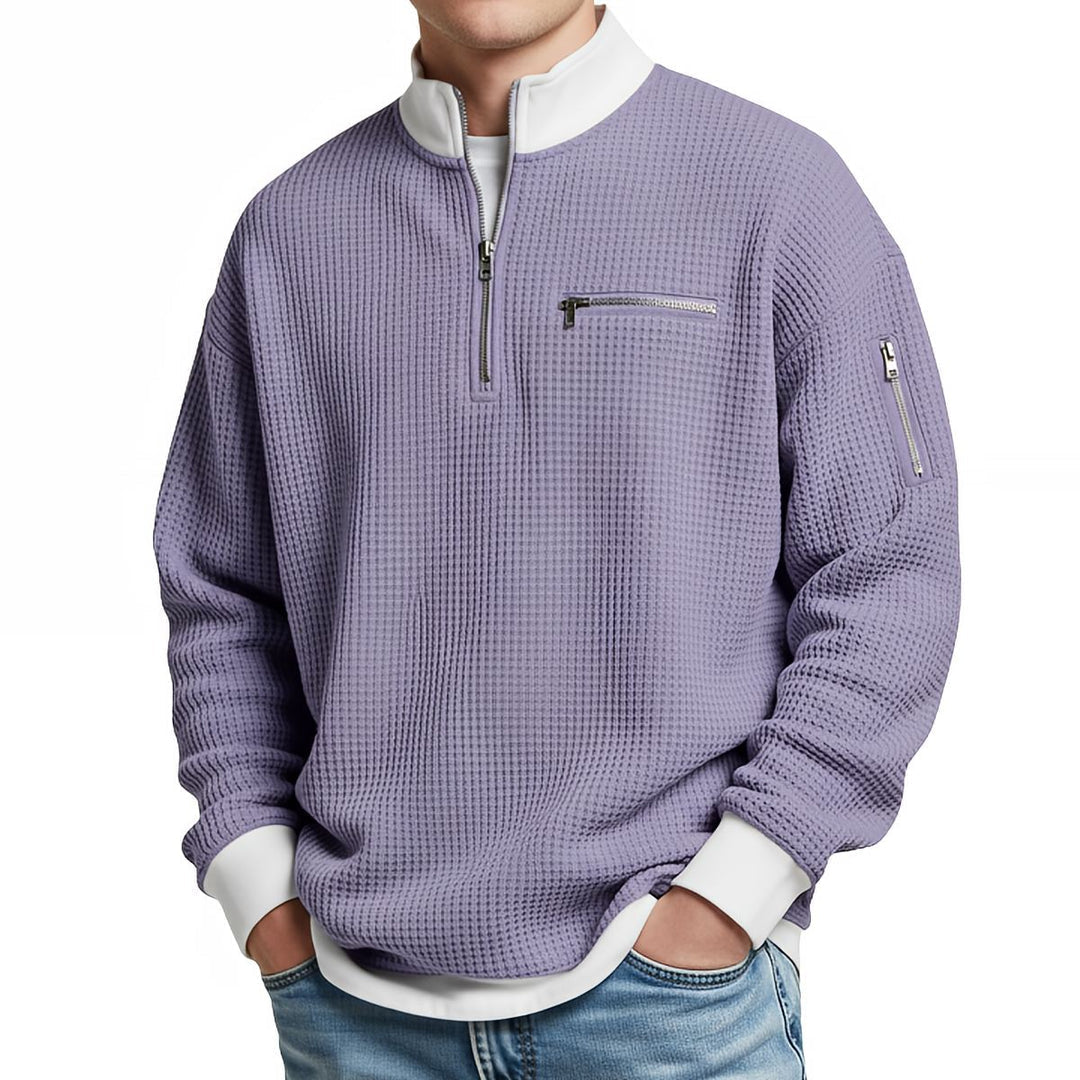 Jose - Elegancki Sweter Dzianinowy Z Półzamkiem