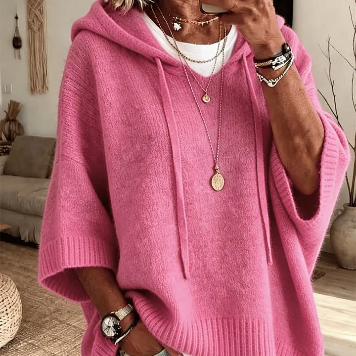 Kinala – Bluza Z Kapturem Z Grubej Dzianiny W Stylu Oversize Z Sznurkiem