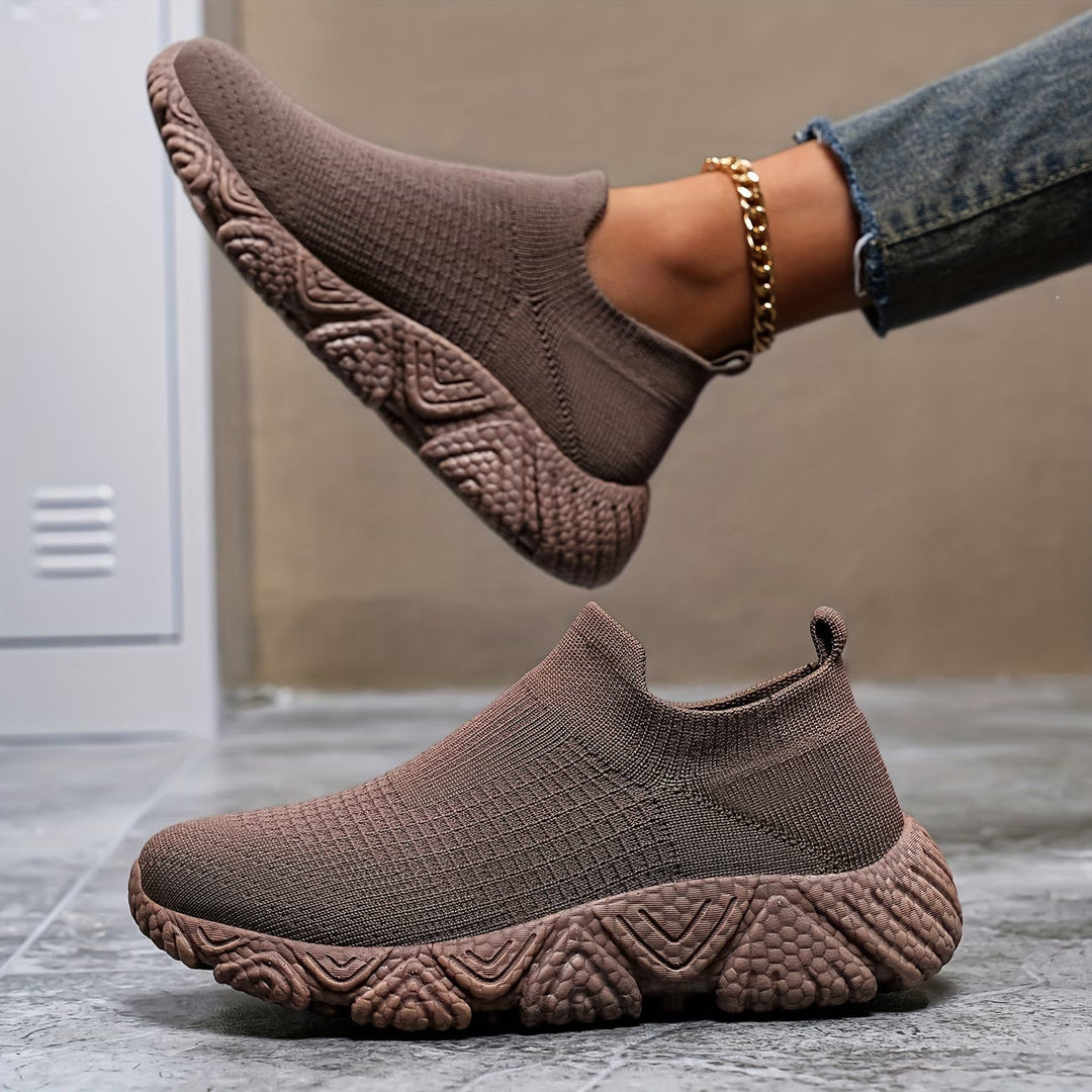 Elisha – Dzianinowe Buty Z Grubą Podeszwą