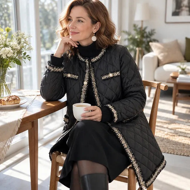 Caren – Elegancka Kurtka Z Okrągłym Dekoltem