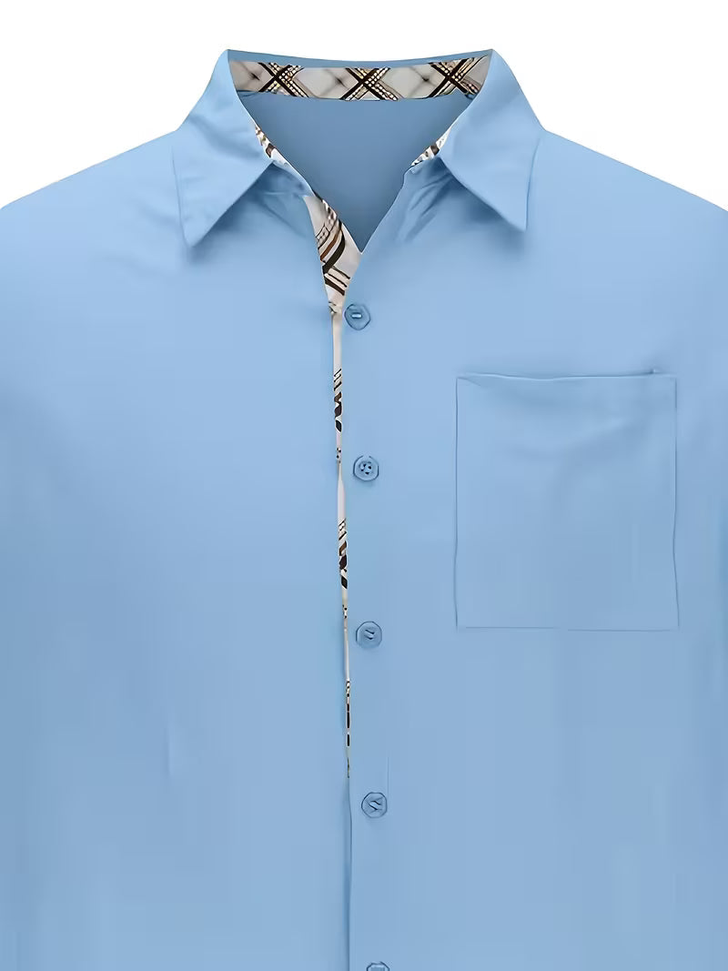 Kolby – Koszula w Kratę z Naszywkami i Kieszenią