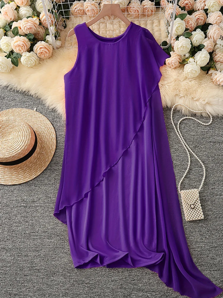 Maren – Elegancka Sukienka MIDI Bez Rękawów