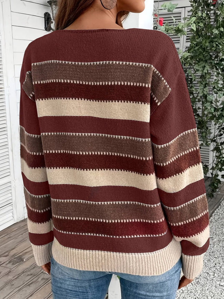 Fadina – Sweter Z Długim Rękawem Z Dzianiny