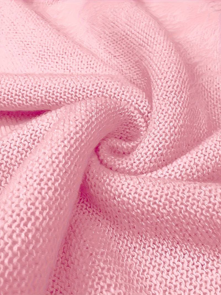 Tzvia - Sweter z Dzianiny z Dekoltem w Serek