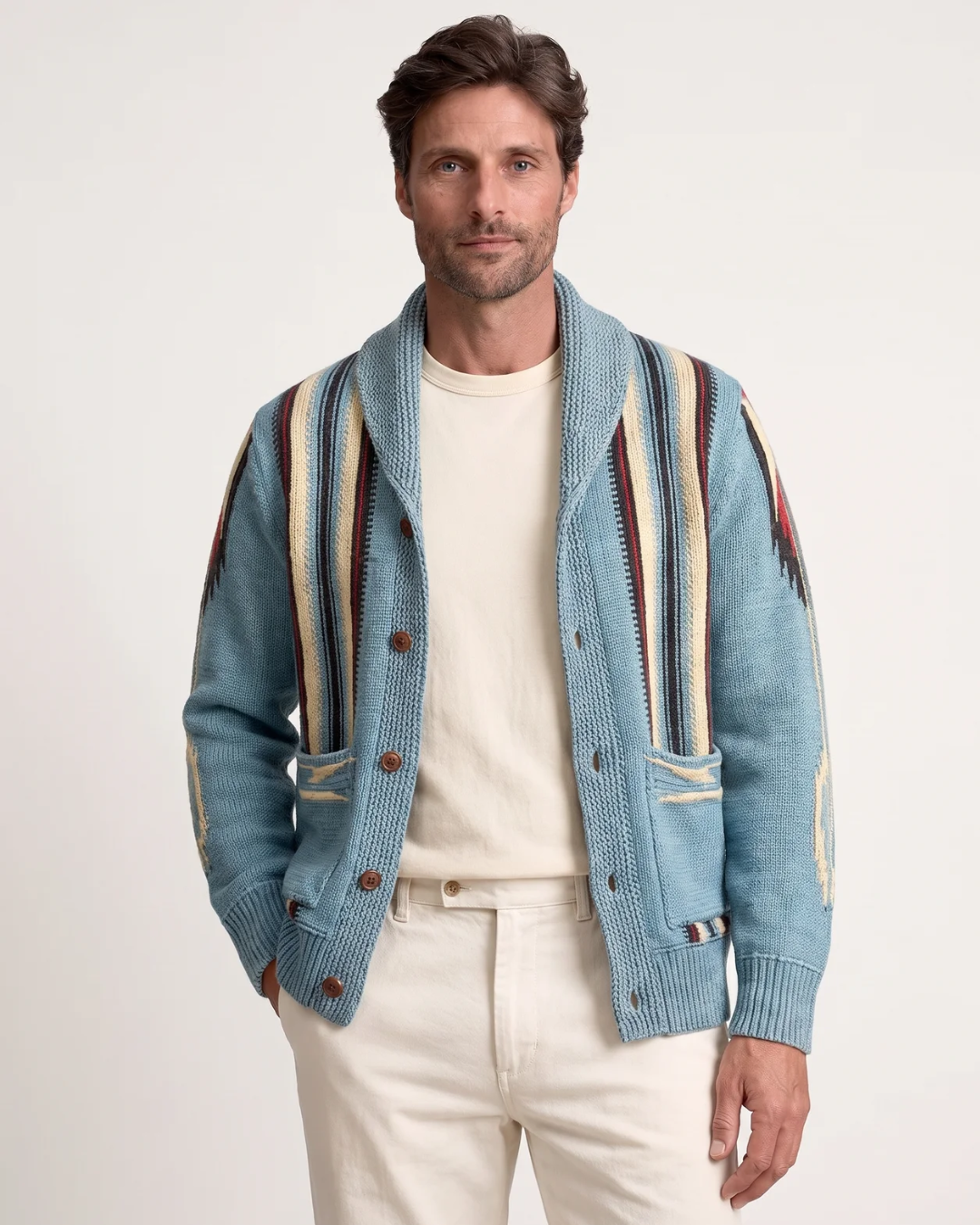 Jonnie – Wygodny Sweter Z Dzianiny W Stylu Szala
