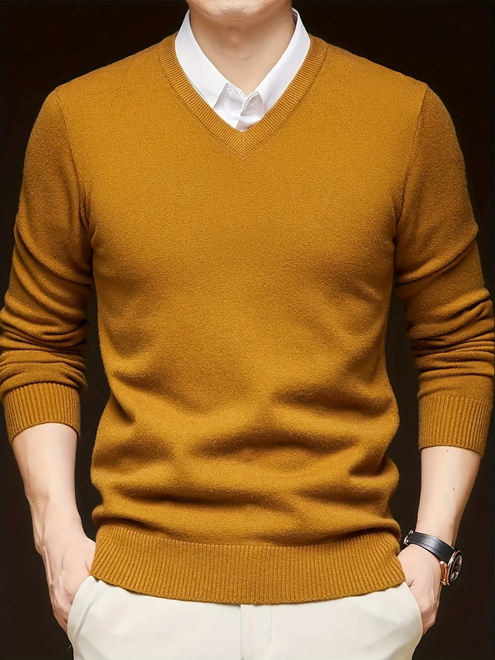 Dionysis – Sweter z Dzianiny z Dekoltem w Serek „Cross Border”