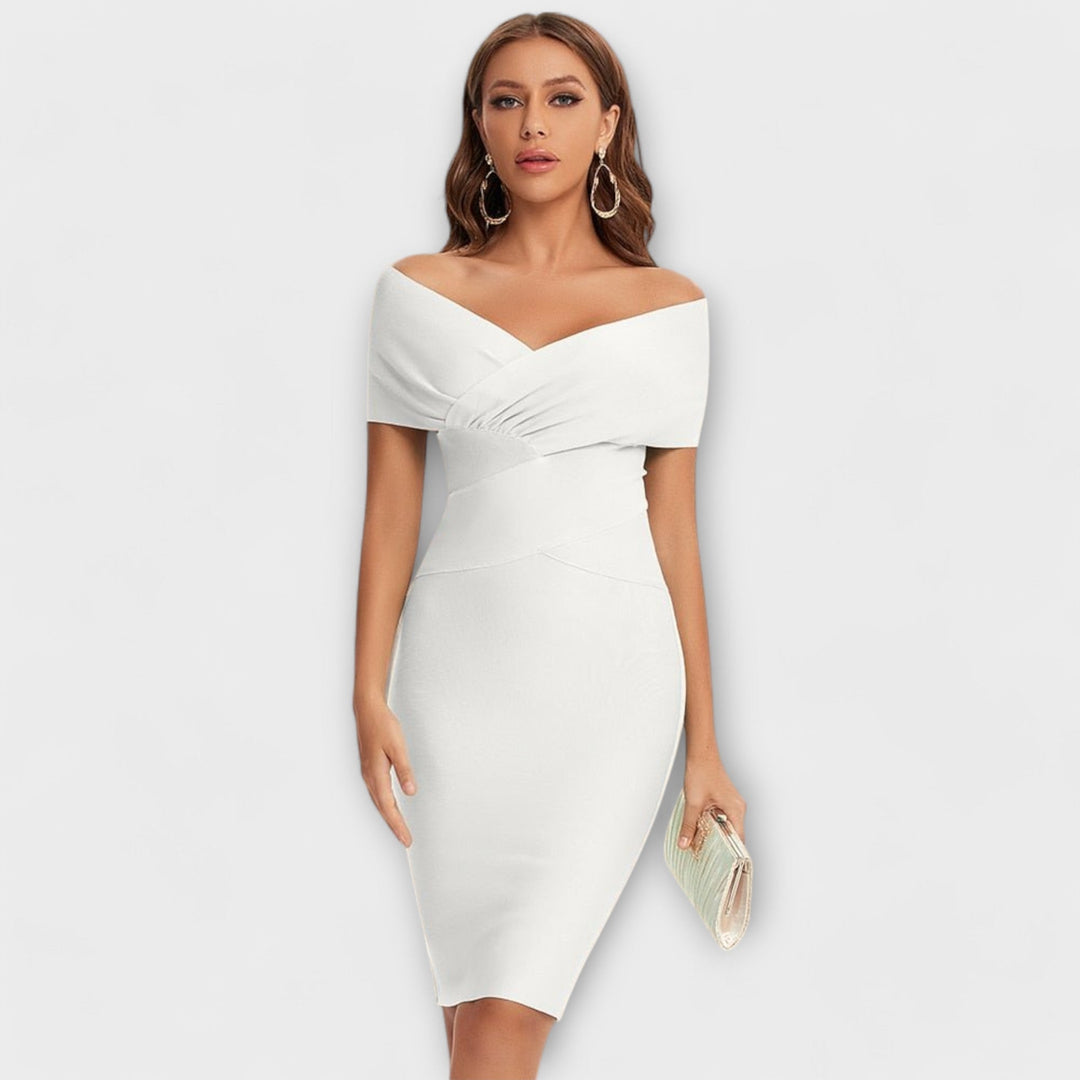 Leesina – Elegancka Sukienka z Dekoltem w Serek