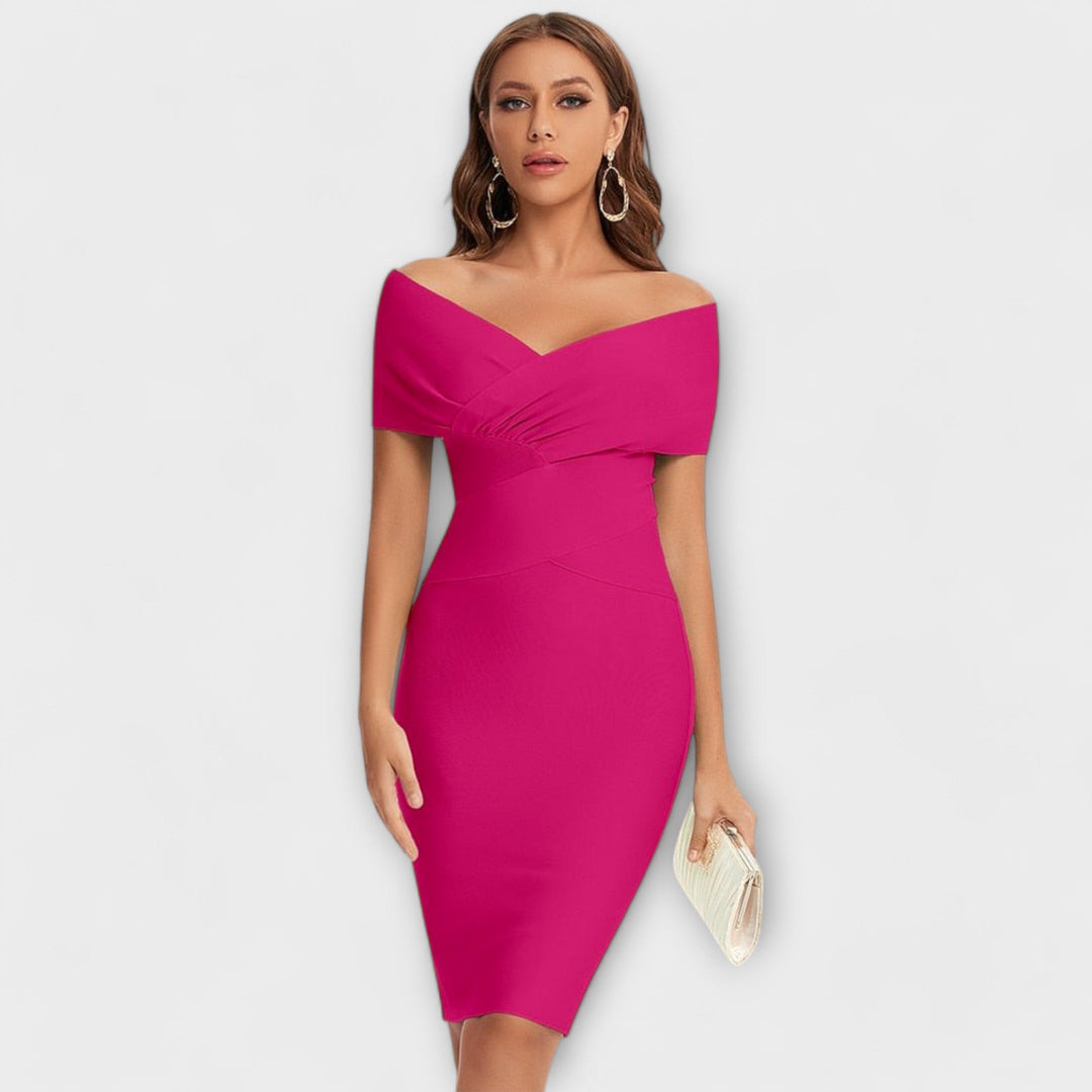 Leesina – Elegancka Sukienka z Dekoltem w Serek