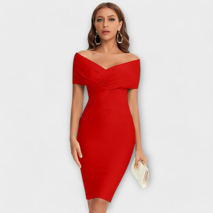 Leesina – Elegancka Sukienka z Dekoltem w Serek