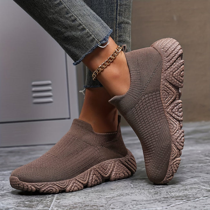 Elisha – Dzianinowe Buty Z Grubą Podeszwą