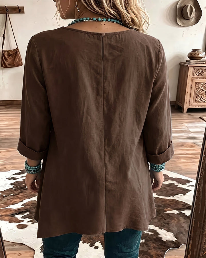 Taireen – Bluzka w Stylu Boho z Plisami