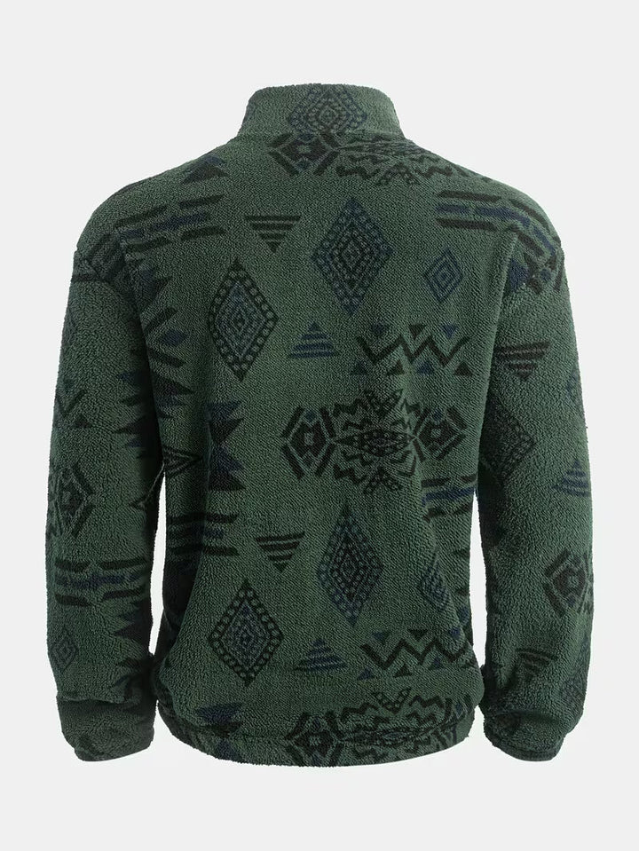 Witker – Pluszowa Bluza W Stylu Etnicznym Z Golfem