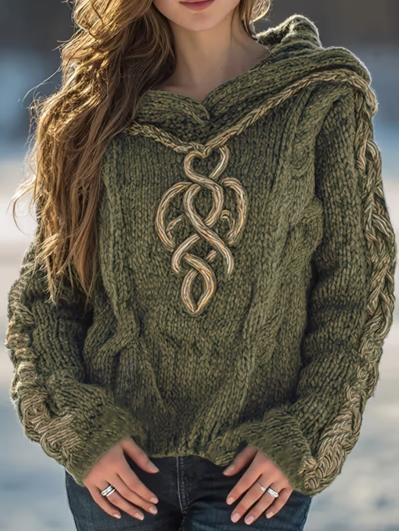 Cypriana – Elegancki Sweter z Kapturem