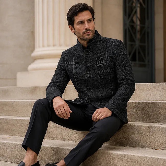 Jallen – Teksturowana Dzianinowa Kurtka Z Kieszeniami