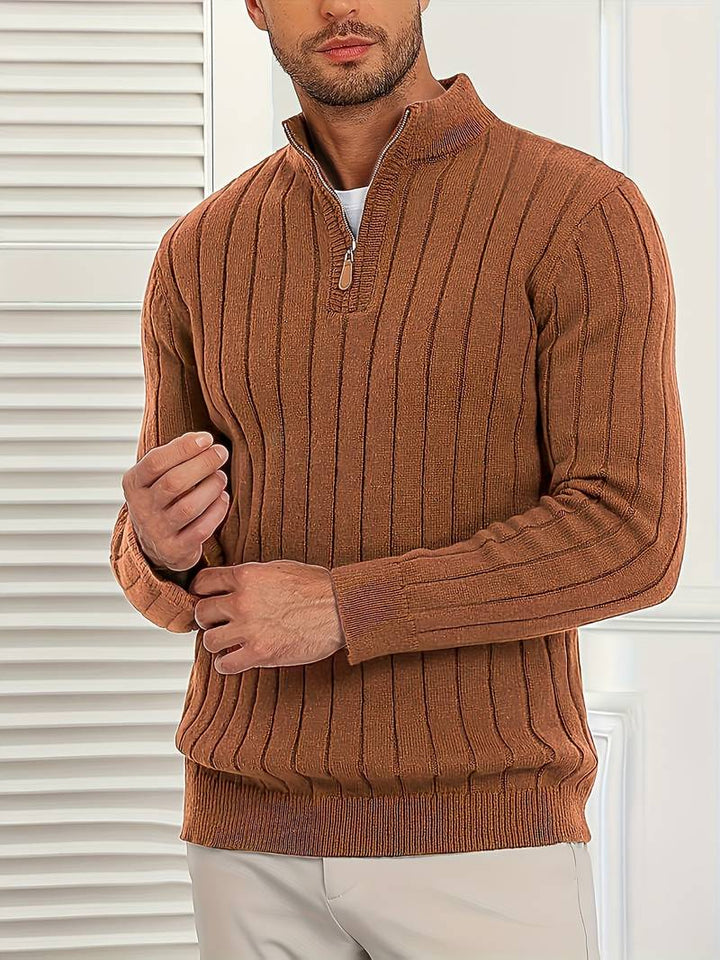 Yedidya - Sweter z Długim Rękawem z Dzianiny