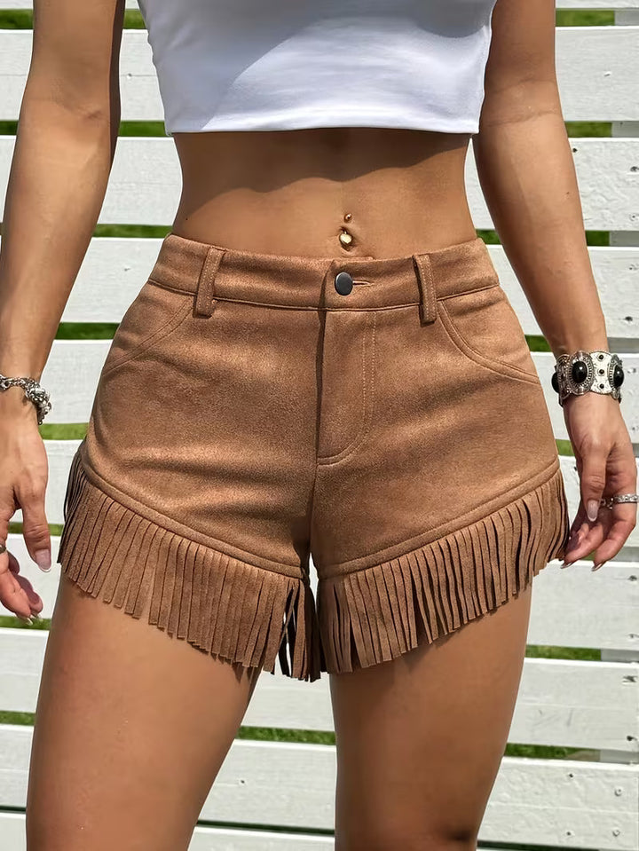 Wiliya – szorty w Stylu Vintage z Frędzlami i Niskim Stanem