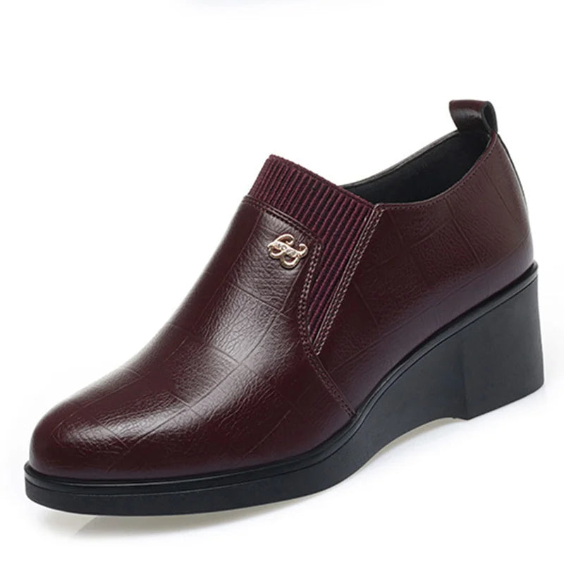 Switolina – Modne Skórzane Buty Na Koturnie