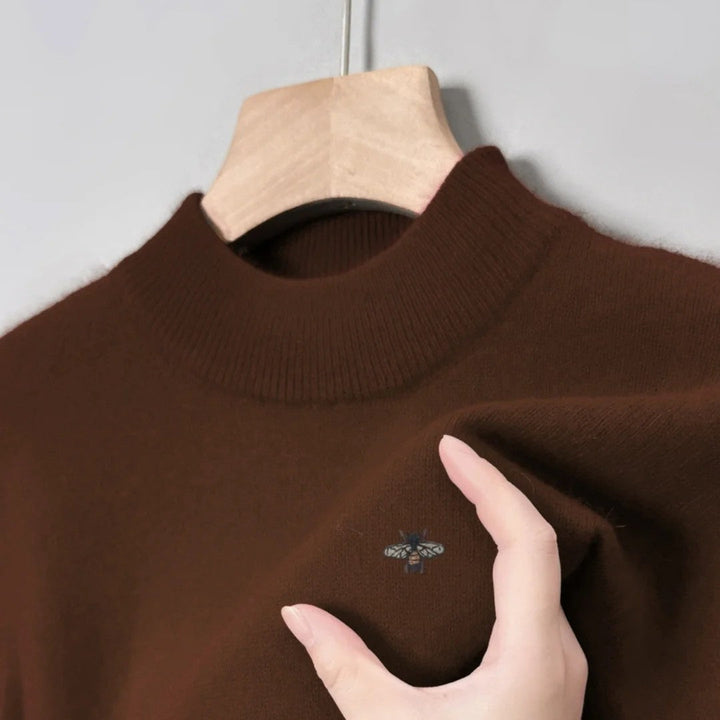 Slaven – Sweter Z Dzianiny Z Wysokim Kołnierzem