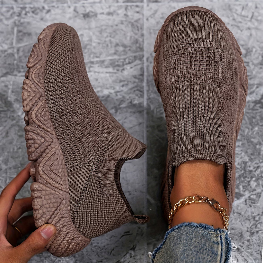 Elisha – Dzianinowe Buty Z Grubą Podeszwą