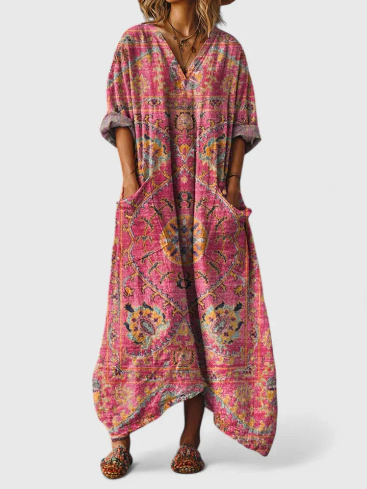 Chathumi - Elegancka Sukienka z Nadrukiem