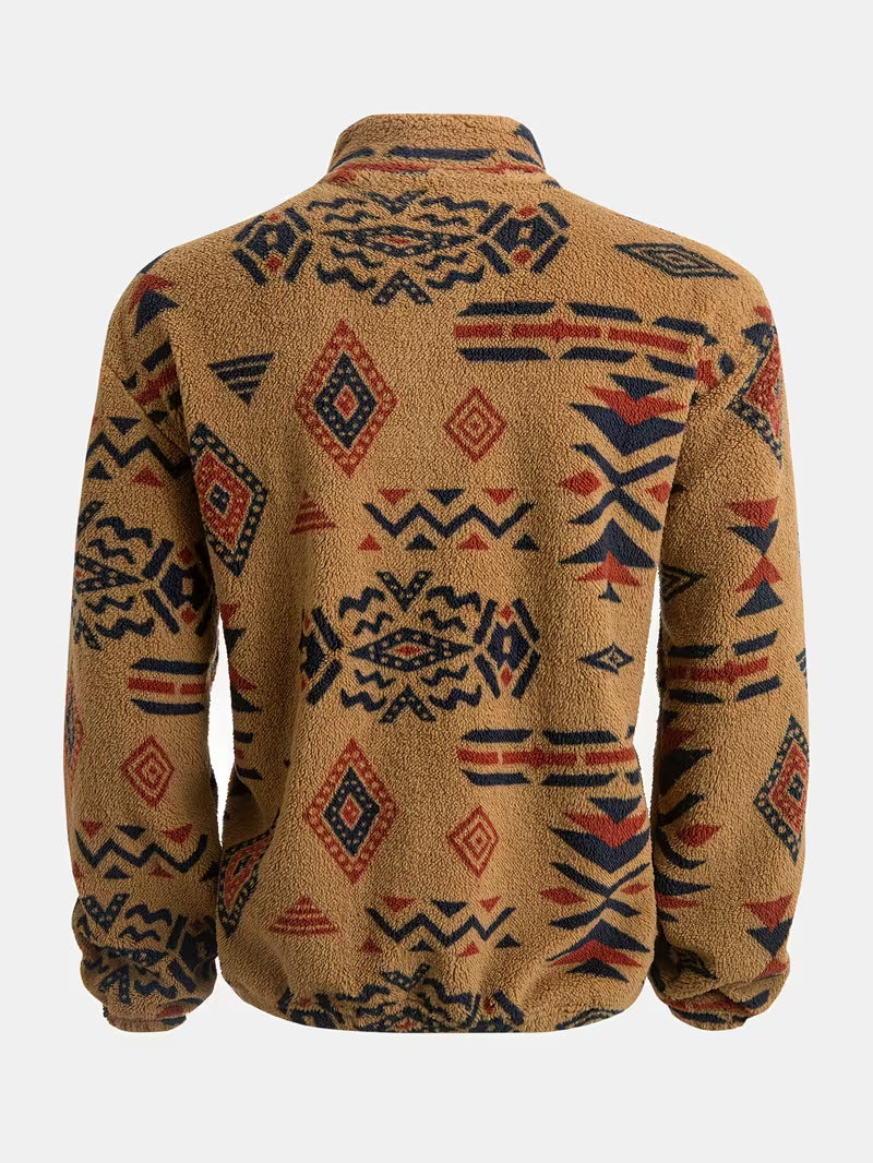 Witker – Pluszowa Bluza W Stylu Etnicznym Z Golfem
