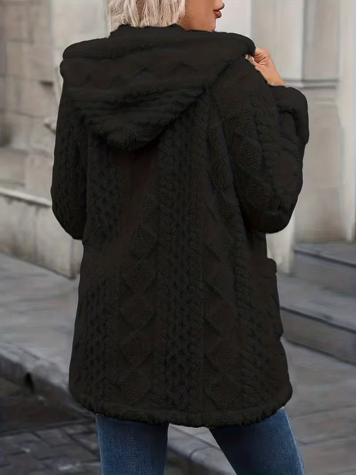 Elima – Dwustronny, Pluszowy Kardigan Z Kapturem I Zamkiem Błyskawicznym
