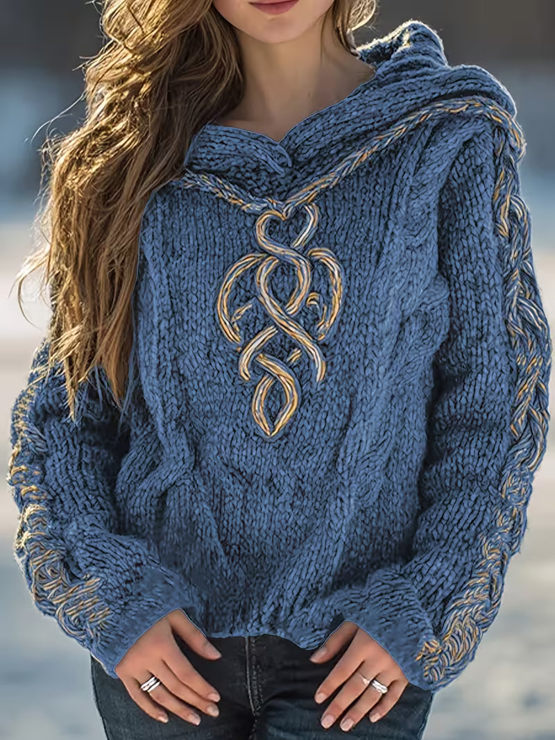 Cypriana – Elegancki Sweter z Kapturem