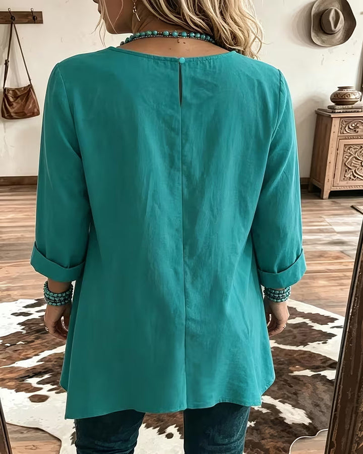 Taireen – Bluzka w Stylu Boho z Plisami