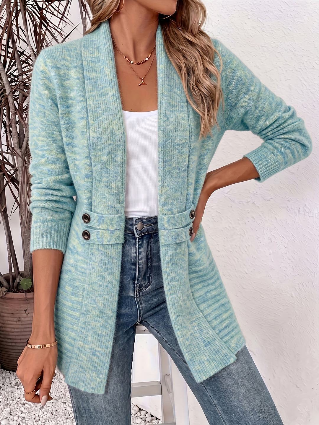 Linsey - Elegancki Sweter Rozpinany Z Przodu