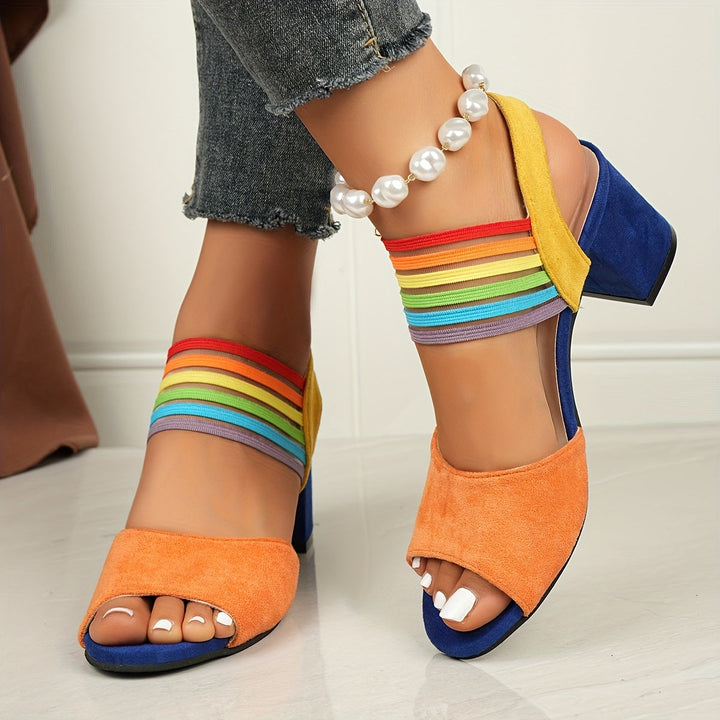 Aretha - Eleganckie Modne Buty Na Grubym Obcasie
