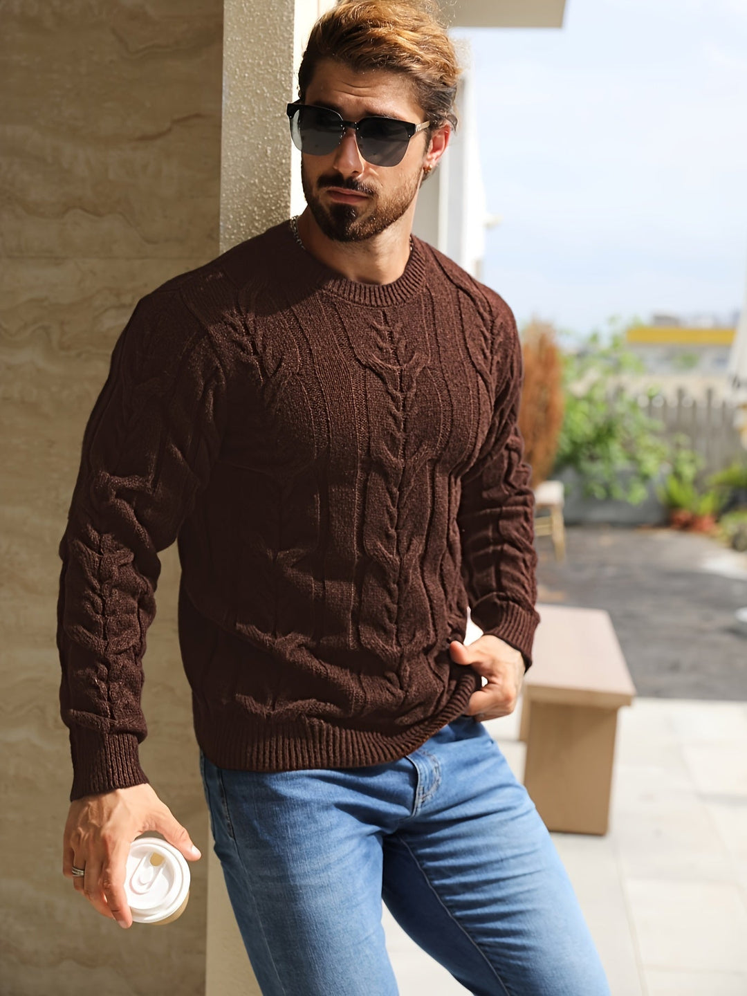 Bavon - Swobodny Sweter W Paski
