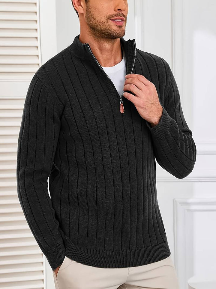Yedidya - Sweter z Długim Rękawem z Dzianiny