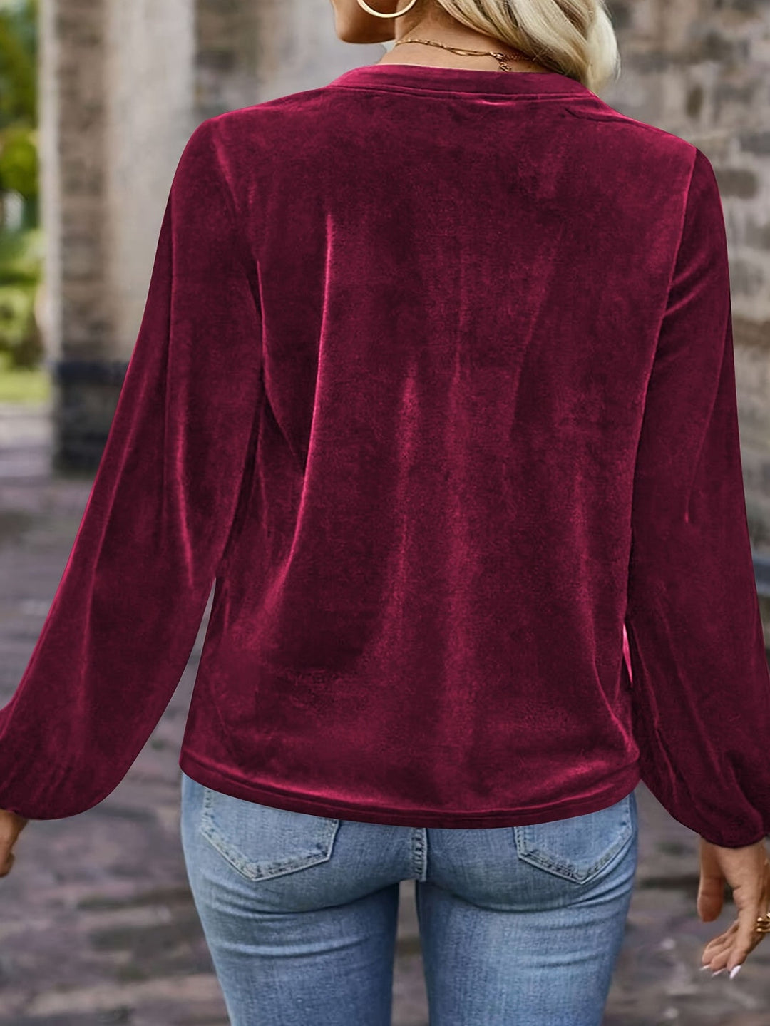 Ramina - Elegancka Koszula Z Długim Rękawem W Stylu „Lantern”