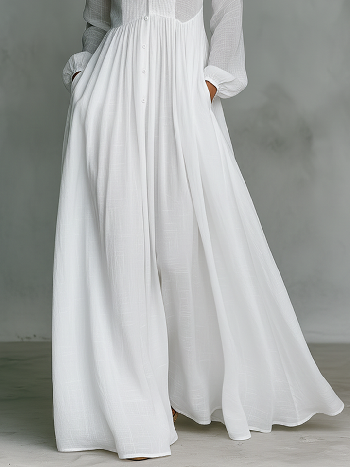 Sheilan – Elegancka Sukienka Maxi z Guzikami