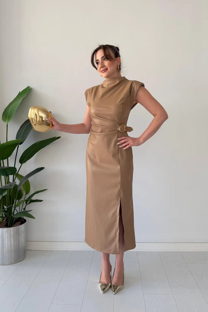 Claudine - Elegancka Sukienka Z Paskiem